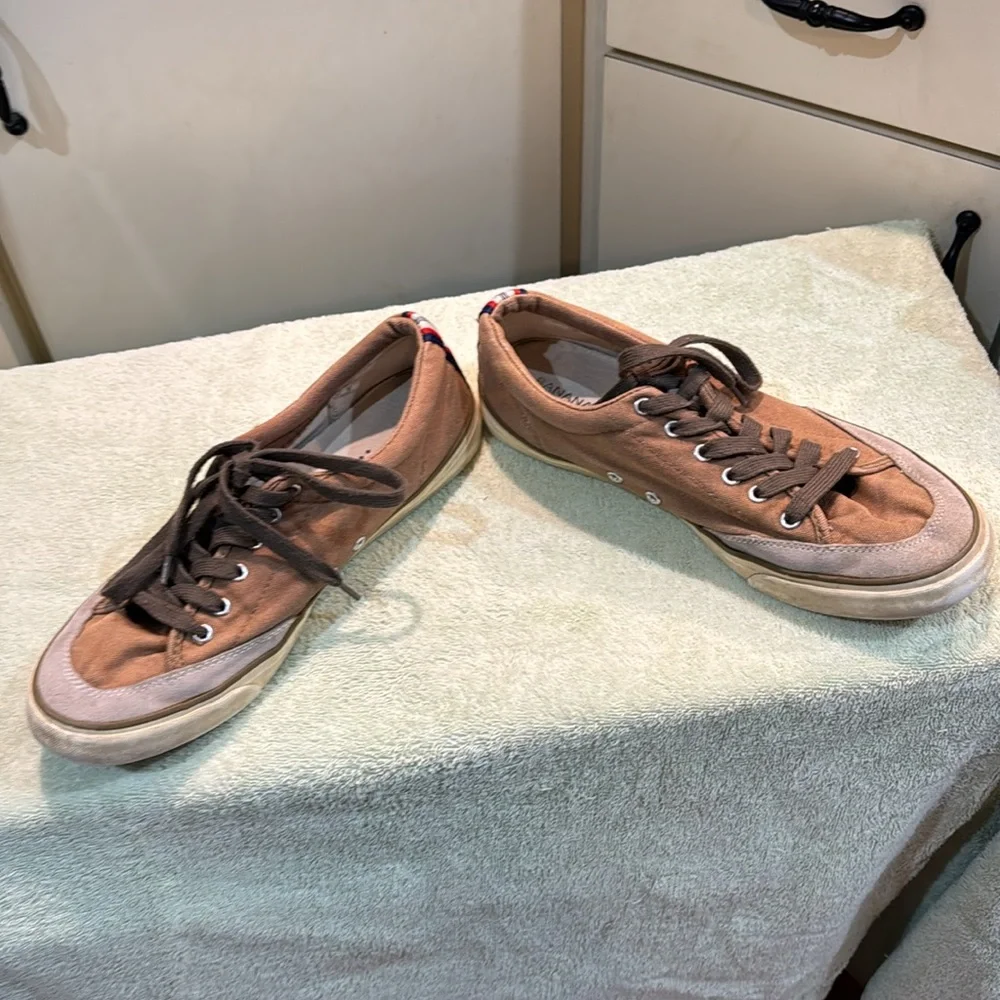 Banana Republic Men’s Brown Lace Up Canvas Boat Shoe Size 9.5